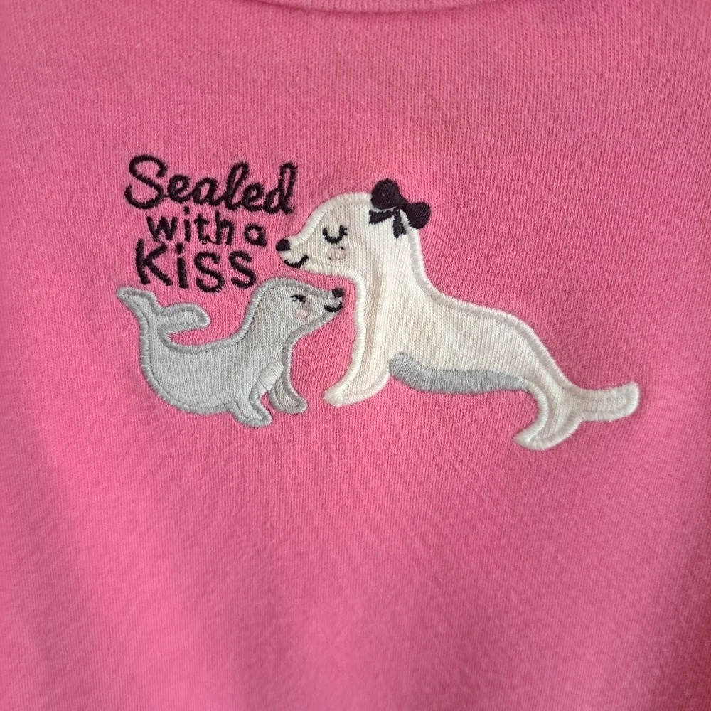 Carter's Pink Baby Bodysuit with Seal Graphic